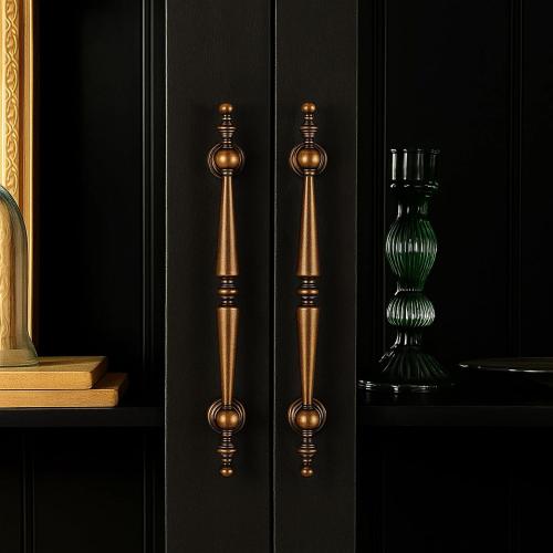 Shimeyao 10 Pack Antique Brass Vintage Cabinet Pulls 5(128mm) Hole Center