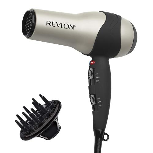 Color silver REVLON Turbo Hair Dryer | 1875 Watts of Maximum Shine, Fast Dry (Silver)