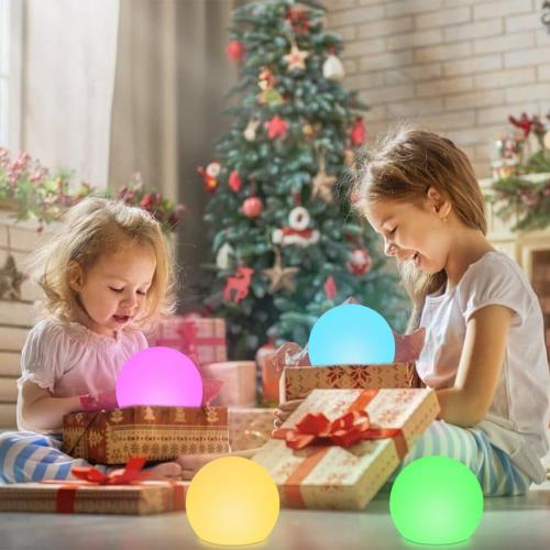 LED Globe Orb Light, 6-in LED Light Up Ball, Cordless Glowing Orb for Kids