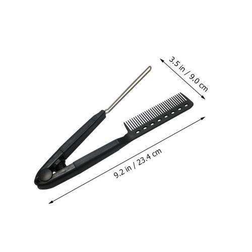FRCOLOR V-Shaped Hair Straightening Comb Hair Straightening Brush Tool for Salon Styling and Daily Care Compact 9.21 X 3.54 X 0.78 in 1 pack