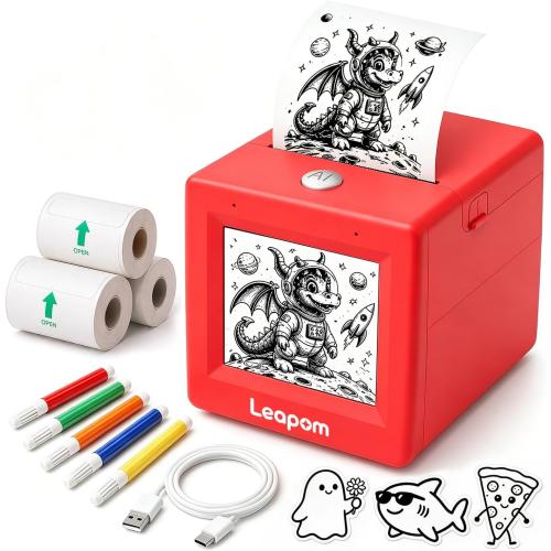 AI Voice Sticker Maker for Kids, Mini Inkless Thermal Printer, Portable Sticker Printer Machine Box for DIY Crafts, Journaling & Doodles, Birthday Toy Gift for Boys and Girls Ages 3