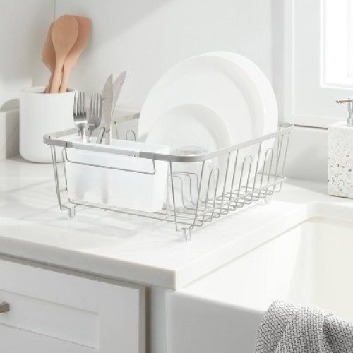 Small Steel Dish Drainer Brushed Nickel - Brightroom™