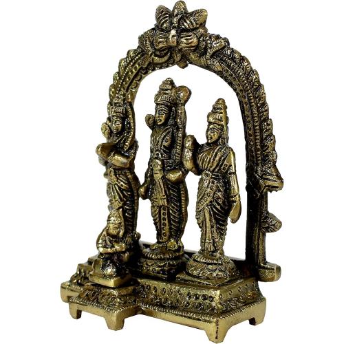 eSplanade 5.5 Brass Ram Darbar (Rama, Sita, Laxman, Hanuman) Murti Idol Statue Sculpture