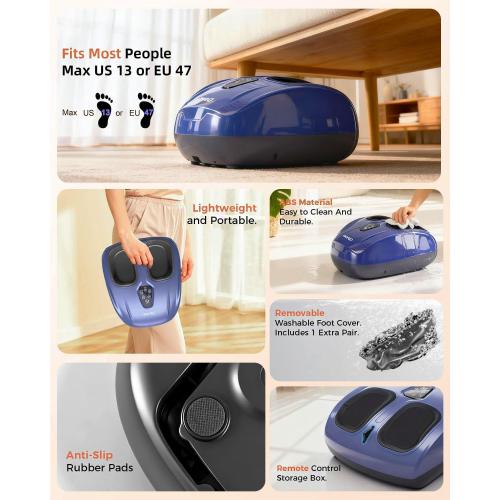 Shiatsu Foot Massager with Heat and Remote Control for Plantar Fasciitis