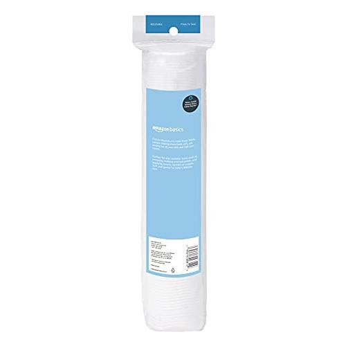 Amazon Basics Hypoallergenic 100% Cotton Rounds  600 Count (6 Packs of 100)