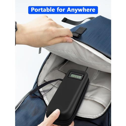 Insulin Cooler Travel Case TSA Approved Medication Cooler for Travel with ℉Thermometer Temperature Display, Diabetic Travel Case with 2 Reusable Ice Packs for Daily & Trip(Black)