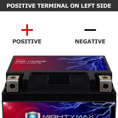 Mighty Max Battery YTX14AH 12V 12AH Battery for Polaris 500 Sportsman HO '96-'13