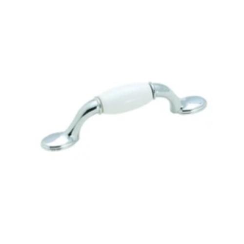 5pk Amerock Everyday Heritage 3-in Center to Center White/Polished Chrome Arch Handle Drawer Pulls