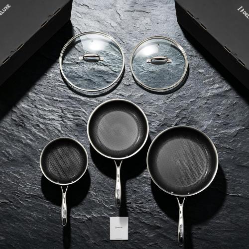 Deluxe 13 Piece Hybrid Ceramic Nonstick Stainless Steel Cookware Set