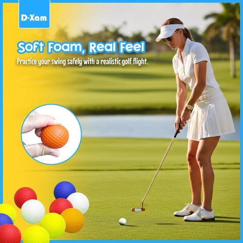 Foam Golf Balls Bulk 40, 24 or 15 Pack Practice Golf Ball Multicolor 41mm