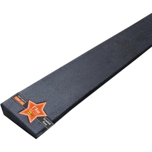 1'' Rise Rubber Threshold Ramp - 2204 LBS Capacity, Non-Slip, Cuttable & Adjustable - Handicap Ramp for Wheelchair Scooter Stroller - Driveway Curb Ramps for Doorways 1 Rise (39.3x3.2)