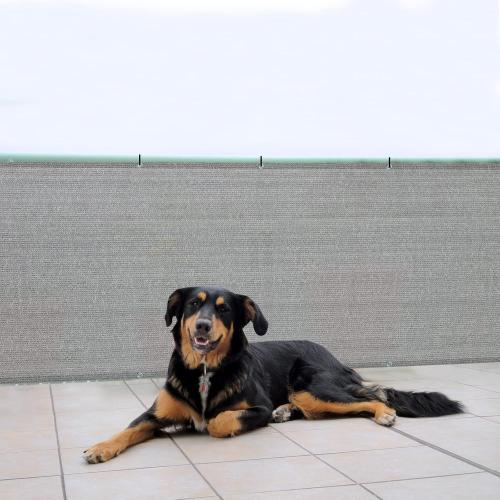SUNNY GUARD 2.5/2.6/3/3.3/4/5/6/8 Balcony Privacy Screen Fence, Apartments Railing, Heavy Duty Wind Block Screen for Outdoor,Porch,Patio,Deck Privacy, size unknow Grey（We Make Custom Sizes）