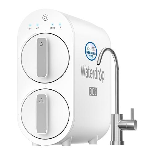 Waterdrop G2P600 Reverse Osmosis System, 600 GPD Tankless RO Water Filter System, Under Sink RO System, 7 Stage Filtration, 2:1 Pure to Drain, Reduce TDS, FCC Listed, USA Tech