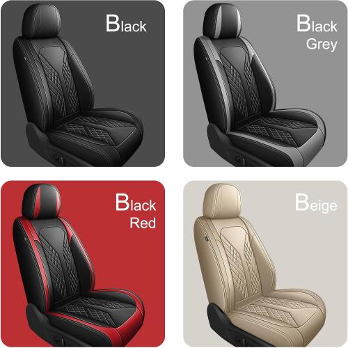 Car Seat Covers Full Set Fit for Nissan Kicks 2018-2025 2026 Waterproof Seat Covers Faux Leather Car Seat Cushions Automotive Seat Protectors Covers(5 Seats, Black)