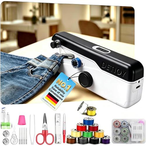 2026 Upgraded Handheld Sewing Machine 【Anti-Tangling・Tested 10000 】, Black