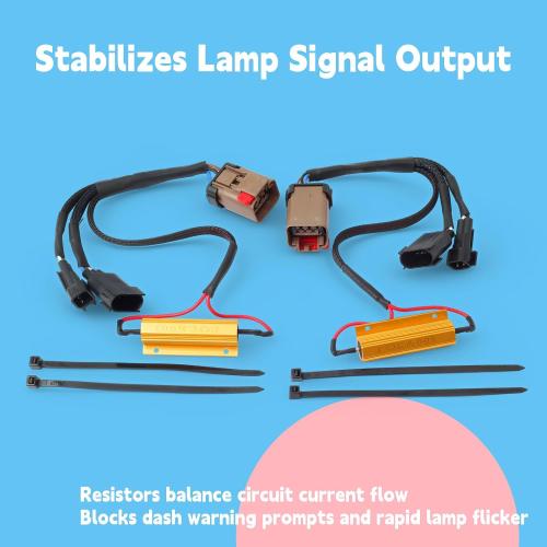 2Pcs Halogen to LED Taillight Conversion Harness Connector