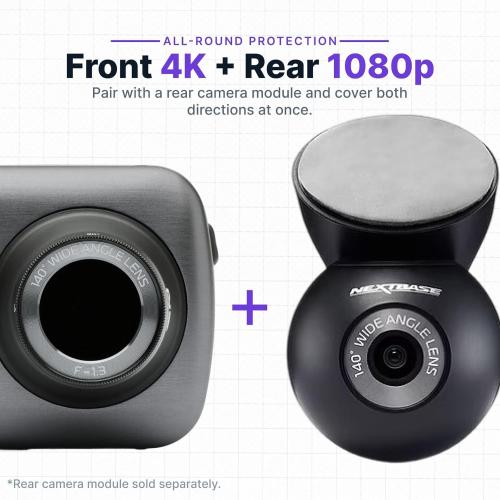 Nextbase 612GW Dash Cam Full 4K/30fps UHD Recording in Car DVR Camera- 140° Front- Wi-Fi, GPS, Bluetooth- Super Slow Motion @ 120fps- Image Stabilisation- what3words- Night Vision- Alexa Built-in