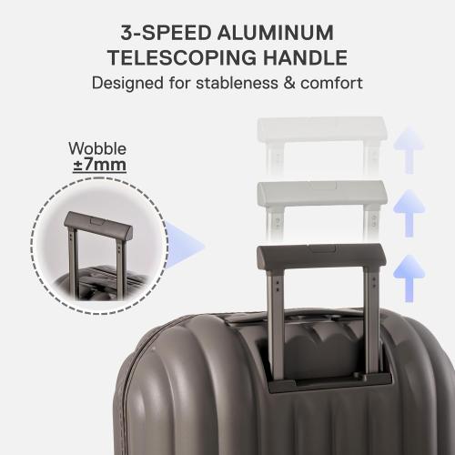 artrips Carry On Luggage 20 Inch for Business Travel & Short Trips, Italian-Inspired Lightweight Hard Shell Suitcase, German PC Matte Shell, Airline Approved, TSA Lock, PINK‼️
