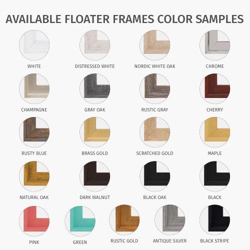 Floater Frame Medium Deep Canvas Paintings/Canvas Prints/Wood Canvas Panels/Wall Art/Wall Decor/Home Decor/Artwork (Brass Gold, Portrait)
