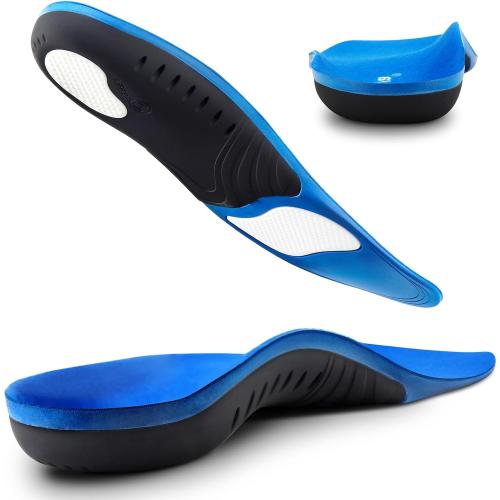 Plantar Fasciitis Insoles, High Arch Support Shoe Inserts Men Women, Orthotics Gel Running Insoles for Flat Feet - Arch Pain - Pronation - Metatarsalgia Pain Relief Heavy Duty Support(Trim to Fit)