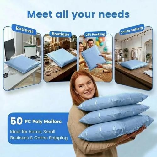Metronic Poly Mailers 24x24 50 Pack, Extra Large Self Seal Shipping Bags