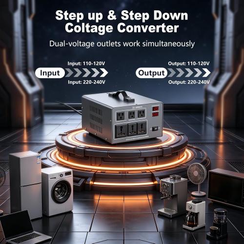 10000W Voltage Converter Transformer, Step Up/Down 110V/120V to 220V-240V