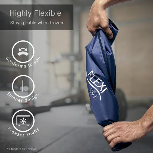 FlexiKold Gel Ice Packs (Standard Large: 10.5 x 14.5) for Injuries Reusable, Back Pain Relief, Knee Wrap, After Surgery, Ice Pack for Knee, Shoulder - 6300-COLD by NatraCure