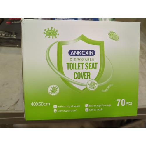 Disposable Toilet Seat Covers, 70 PCS Individually Travel Pack, XL Waterproof & Adhesive Secure Fit for Public Restrooms, Airplane & Office Use