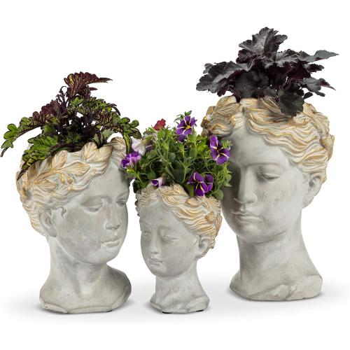 Abbott Collection Aphrodite Head Planter - Extra Small