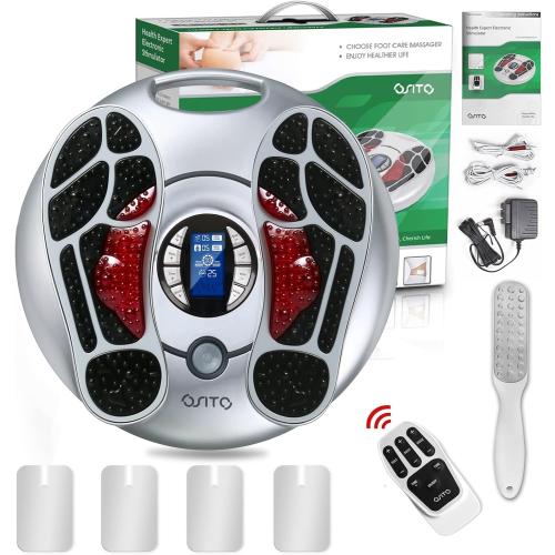 Electric EMS Foot Massager for Neuropathy - TENS Unit NMES Foot Stimulator for Feet Nerve,25 Mode 99 Intensity with Electrode Pad for Circulation and Pain Relief,FSA,HSA Eligible Gifts for Home Work