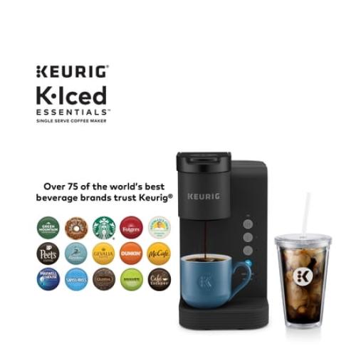 Keurig K-Iced Essentials Iced and Hot Single-Serve K-Cup Pod Coffee Maker, Black