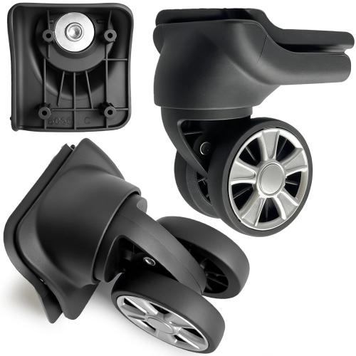Luggage Wheels Replacement Wheel for Luggage Suitcase Repair 360° Rotating Suitcase Replacement Wheels with 4 Mounting Holes H330 (A Set - 2 pcs)