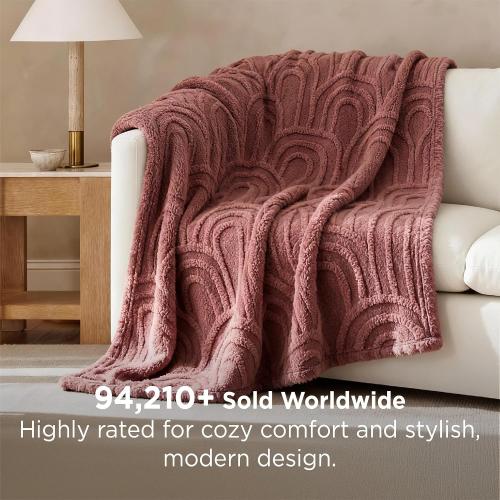 Bedsure GentleSoft Pink Throw Blankets for Women - Super Soft Cozy Modern Decorative Throw Blankets for Girls, Aesthetic Pink Cozy Accent for Couch & Bed, Dusty Rose, 50x60 Inche