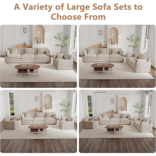 mikibama Luxury Loveseat Sofa Couch, 76 Modern Chenille Deep 2-Seater Cloud Couch with 2 Armrest Pillows and 2 Toss Pillows, Love Seat for Living Room Bedroom Office Apartment, Light Coffee