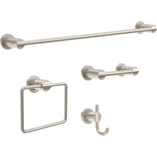 3pk Delta Nicoli Spotshield Brushed Nickel Double Wall Mount Towel Hook