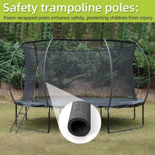 Trampoline Poles Replacement for Skywalker Or Jumpzylla Trampoline Net | Galvanized Trampoline Replacement Parts,Replaces Skywalker #4201 4202 4135&Jumpzylla 8-14ft,Safety Protective Foam Sleeve