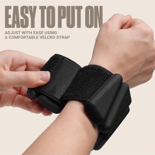 SPORTBIT Wrist and Ankle Weights for Women - Set of 2 (1lb Each) Wearable Ankle & Wrist Weights - Leg & Arm Bands, Silicone Weighted Bracelets for Workout, Walking, Running, Yoga, Pilates