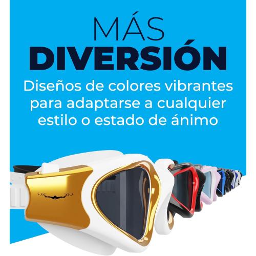 AqtivAqua Swimming Goggles, DX Wide View Swim Goggles for Adult Men Women, Anti Fog No Leaking
