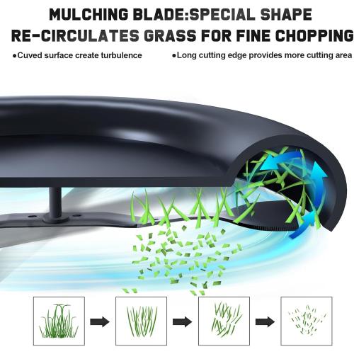 Grasscool 406712 532406712 Mower Mulching Blade for Craftsman Husqvarna 21 inch Deck Push Walk Behind Lawnmower Replace 165833 175064 189028 532189028(2Pack)