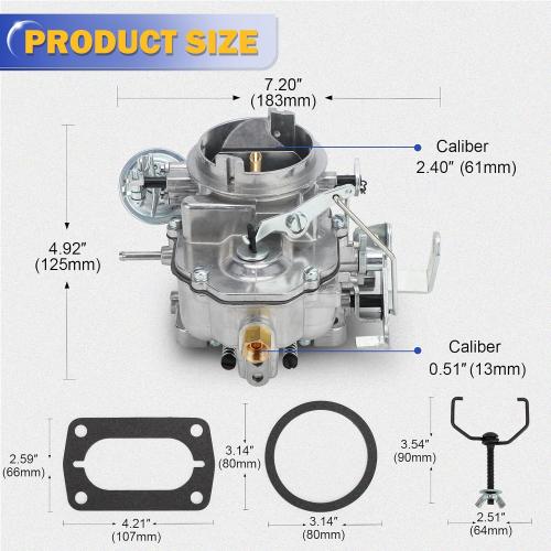 2-Barrel Carb for 1975-78 Dodge 1967-80 Chrysler 318 Engine Manual Choke