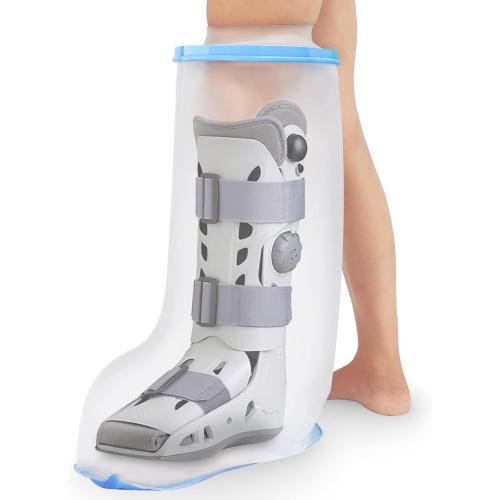 Waterproof Extra Wide Leg Cast Cover for Shower Adults, Extra Large Leg Shower Cover with Non-Slip Bottom, Watertight Foot Protector for Plus Size Adults Surgery Shower Boot