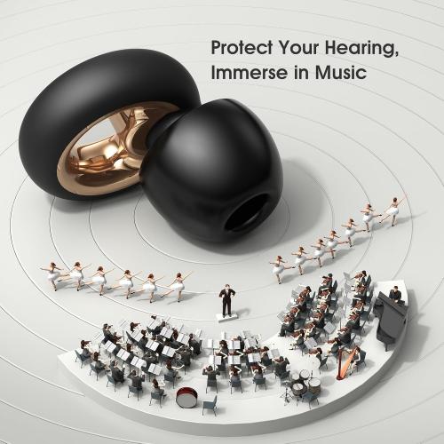 Ear Plugs for Sleeping Noise Cancelling, 60dB Silicone Ear Plugs for Noise Reduction, Reusable Sleeping Earplugs for Snoring, Concert & Shooting Ear Protection with 8 Eartips(Charcoal)
