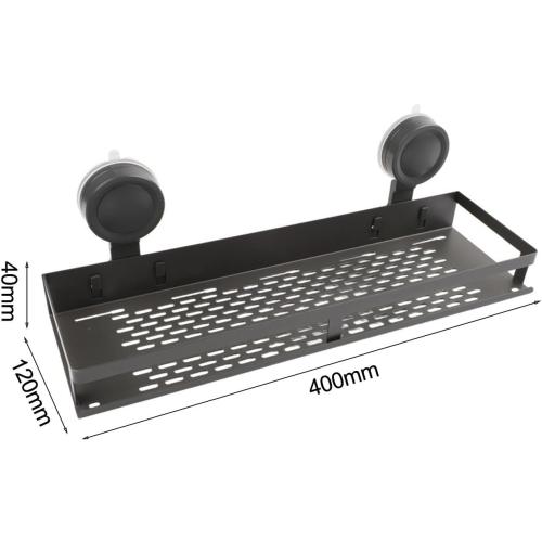 Aluminum Shower Shelf, with Towel Bar and Hooks(40cm)
