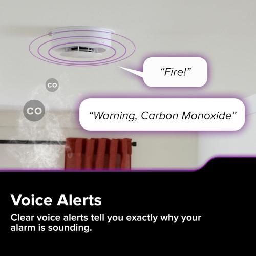 Kidde Hardwired Kidde App Enabled Smart Smoke and Carbon Monoxide Detector, AA Battery Backup, Voice Alerts, Interconnected Alarm