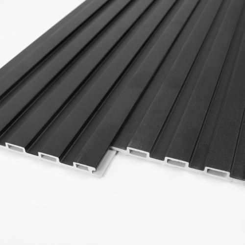 Art3d WPC Wainscoting Panels, 16-Pack 48 x 6 Inch 3D Wall Accents for Interior Wall Decor, Living Room, Bedroom, Black