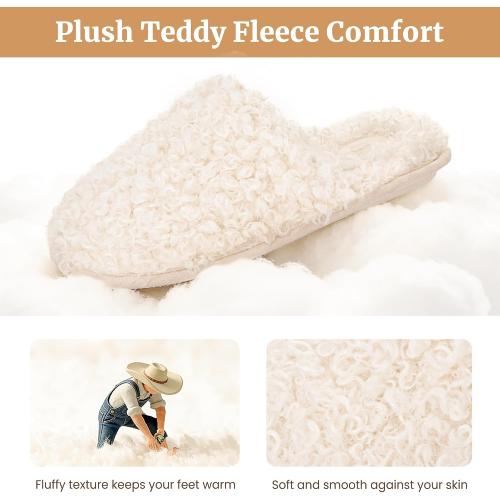 RockDove Women's Twirl Fleece Cozy Indoor Scuff Slippers