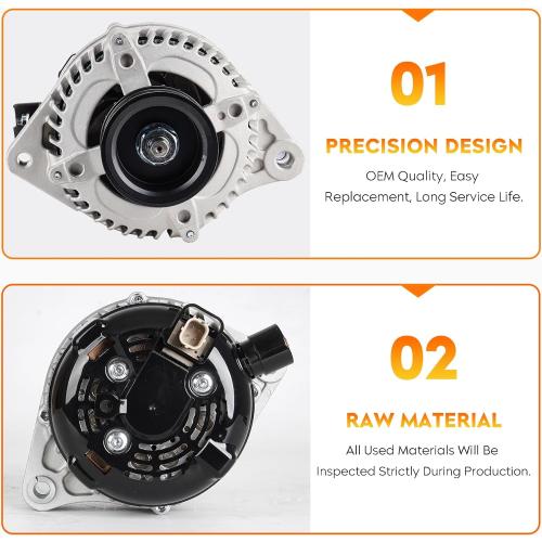 New Alternator for 3.5L 2008-2010 Honda Odyssey, 2009-2011 Pilot, 2009-2011