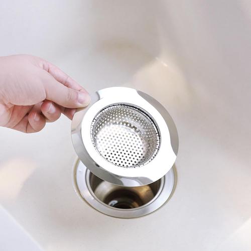 2 Pack Bathtub Drain Strainer, 2.75 Top / 1.75 Basket Stainless Steel Drain Hair Catcher, Perfect for Bathroom Sink Bathtub Vanity Sink Basin Shower Room Balcony Floor Drain (2)