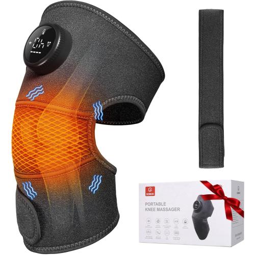 8 Modes & 20 Intensities Cordless Heated Knee Massager,Knee Brace for Arthritis Pain Relief,Muscle Relaxation,Heating Pad for Knee Shoulder Elbow