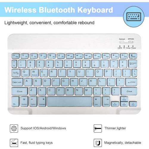 LAMA Wireless Keyboard Case with Mouse for iPad Air 4th/5th Generation & iPad Air 11 M3/M2 (2025/2024), Detachable Case with Keyboard with Pencil Holder for 11 inch iPad Pro (4th/3rd/2nd/1st Gen)